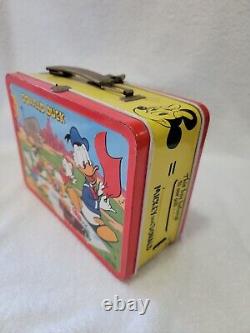 Vintage 1954 Walt Disney Metal Mickey Mouse Lunch Box, Rare, No Thermos