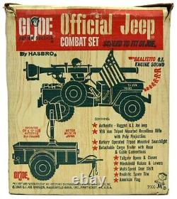 Vintage 1965 GI Joe Official Moto-Rev Combat Jeep withRare As Seen on TV Box Works