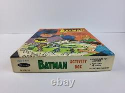 Vintage 1966 Whitman Batman Activity Box Set Complete with Crayons Play Area RARE