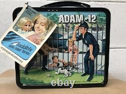 Vintage 1972 Adam-12 Lunch Box Stunning Condition 9/10 With Tag And Thermos Rare