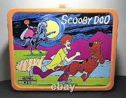 Vintage 1973 Hanna-Barbera Scooby Doo Metal Thermos Lunch Box King-Seeley RARE