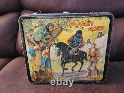 Vintage 1974 Planet of the Apes Lunch Box and Thermos by Aladdin RARE