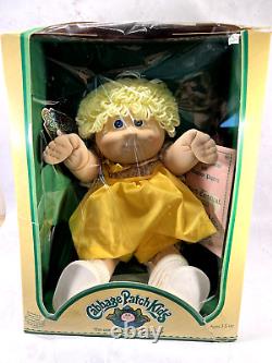 Vintage 1983 Cabbage Patch Kids Doll With Papers PAT ADEL In Box Rare