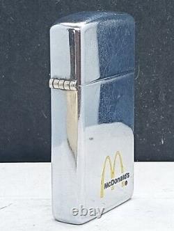 Vintage 1983 McDonald's Slim Zippo Lighter UNFIRED Near Mint in Box VERY RARE
