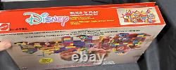 Vintage 1989 Mattel DISNEY Build N Play Mainstreet Block Set New Open Box RARE