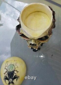 Vintage 2002 Metallica Rare Pushead Skull Ashtray Bust Stash Box Figurine Spence