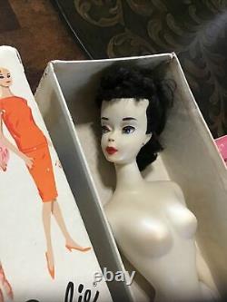 Vintage #3 Brunette Ponytail Barbie and Box, All Original and Rare
