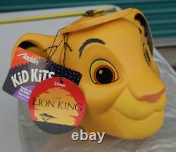 Vintage Aladdin Disney Lion King Simba Head Plastic Lunch Box New with Tags RARE