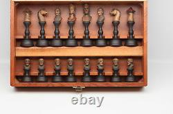 Vintage Anri Mediolanum Bust Chess Set In Box Rare