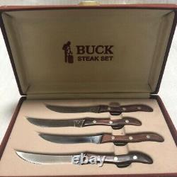 Vintage BUCK 107 Steak Set with Box Rare