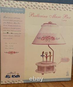 Vintage Ballerina Music Box Lamp Open Box, RARE