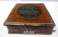 Vintage Box Cherub Italy Leather Wood Jewelry Case Cover Mark Rare Old 20th