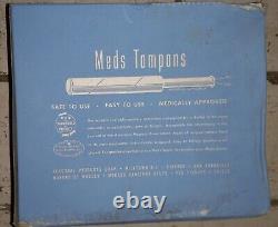 Vintage Box Of 40 Regular Meds Tampons Nos 1950s By Modess Rare Early Box