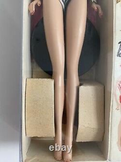 Vintage Brunette Ponytail Barbie #4 1960 NRFB RARE fantastic condition