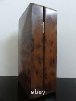 Vintage Burr Walnut Wooden Treen Pebble Jewelry Cigars Box Rare Shape