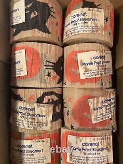Vintage CORONET Halloween Crepe Paper (a dozen rolls) withoriginal box RARE HTF