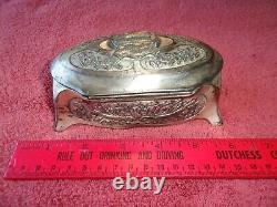 Vintage Casino Asbury Park New Jersey Souvenir Trinket Jewelry box rare hinged