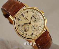 Vintage Chronograph Longines Valjoux 72 Cal Rare Clean Watch Box Papers 1980's