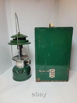 Vintage Coleman 220F Lantern With Rare Smith-Victor Metal Lantern Box