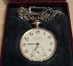 Vintage Doxa Pocket Watch Swiss Mechanical Ancre Chain Box Rare Old 20th
