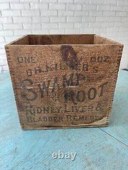 Vintage Dr Kilmer Swamp Root Wooden Shipping Crate Very Rare! Wooden Box