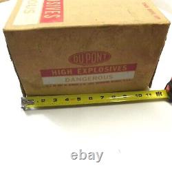 Vintage Dupont High Explosives Box 1967 Very Rare Empty Used Some Writing Cool