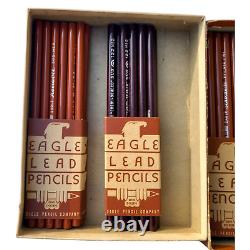 Vintage EAGLE Pencil Lot RARE Reliable 305, Sun 122, The Scholastic 230 with Box