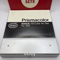 Vintage Eagle Prismacolor Art Pencils 47 Colors Set No. 955 Red Box RARE Unused
