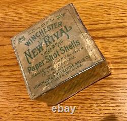 Vintage Empty RARE Winchester New Rival 10 GA Paper Shot Shells 2 pc Box