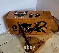 Vintage Enid Collins RARE Owl & Pussycat Casket Box Purse