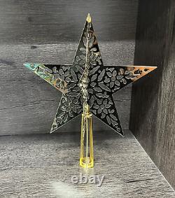 Vintage Hallmark Tree-Topper In Elegant Brass Filigree Cutout STAR with Box, RARE