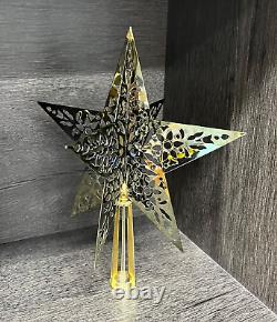 Vintage Hallmark Tree-Topper In Elegant Brass Filigree Cutout STAR with Box, RARE