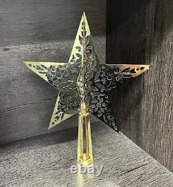 Vintage Hallmark Tree-Topper In Elegant Brass Filigree Cutout STAR with Box, RARE