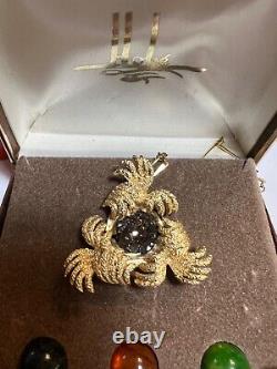 Vintage Hobe' Necklace w Four Interchangable Stones Original Box Rare