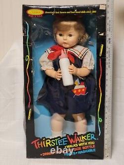 Vintage Horsman 1960's Thirstee Walker Doll 26 Extremely Rare In Original Box