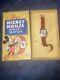 Vintage Ingersoll Mickey Mouse Running Watch & Box Rare