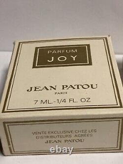 Vintage Jean Patou JOY Pure Parfum 7.5ml/0.25 fl. Oz. New in Box Rare (REF. 1103)