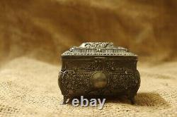 Vintage Jewelry Box, Rare Jewelry Box, Lovely Box, Metal Box Antique