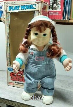 Vintage Kid Sister Doll in Box Hasbro Playskool 1985 80s Excellent RARE