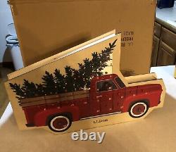 Vintage LL Bean Wood Red Truck Advent Calendar Christmas New In Box Rare