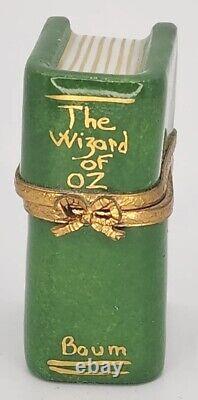 Vintage Limoges Peint Main The Wizard of Oz Book Trinket Box RARE PB97