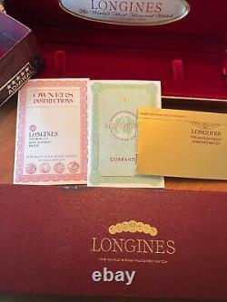 Vintage Longines Admiral 5 Star Watch, Bracelet, Boxes & Papers Rare Find