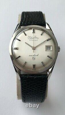 Vintage Lucien Piccard Sea Shark Watch Automatic Waterproof with Box Mint RARE