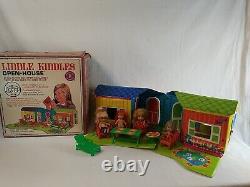 Vintage Mattel Liddle Kiddles Open House w BOX Dolls & Furniture! VERY RARE