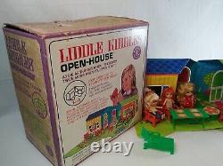 Vintage Mattel Liddle Kiddles Open House w BOX Dolls & Furniture! VERY RARE