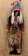 Vintage Native American Indian Chief Porcelain Doll Very Rare W Box & Stand 5 Ft