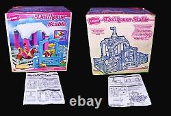 Vintage Playskool Dollhouse 1994 Horse Stable Pony Barn Corral Set in Box Rare