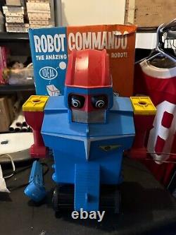 Vintage RARE 1960s IDEAL ROBOT COMMANDO with Box Old Toy