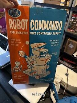 Vintage RARE 1960s IDEAL ROBOT COMMANDO with Box Old Toy