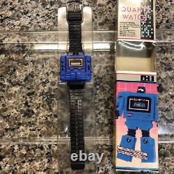 Vintage RARE POPY Hong Kong Quartz Transformer Watch Micro Robot with Box BLUE